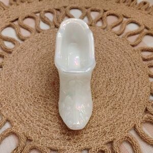 Vintage Fenton Iridescent Glass Victorian Shoe